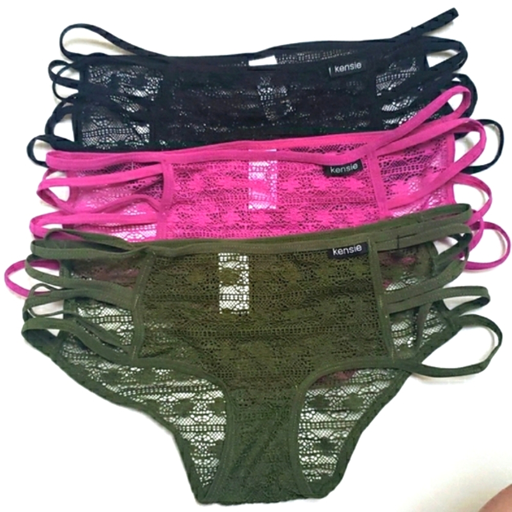 NWOT Kensie 3-pack Lace Panties Size L